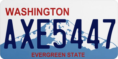 WA license plate AXE5447