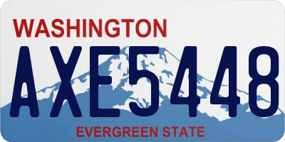 WA license plate AXE5448