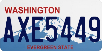 WA license plate AXE5449