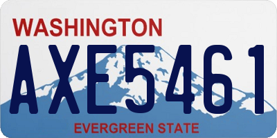 WA license plate AXE5461