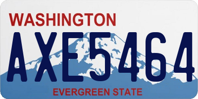 WA license plate AXE5464