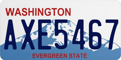 WA license plate AXE5467