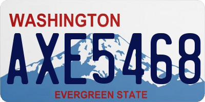 WA license plate AXE5468
