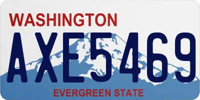 WA license plate AXE5469