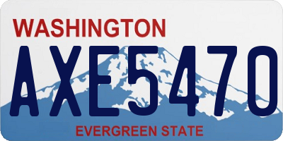 WA license plate AXE5470