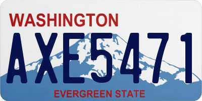 WA license plate AXE5471