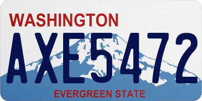 WA license plate AXE5472