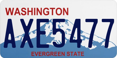WA license plate AXE5477