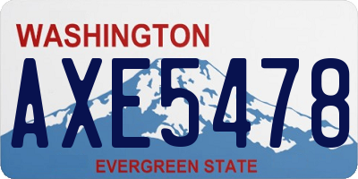 WA license plate AXE5478