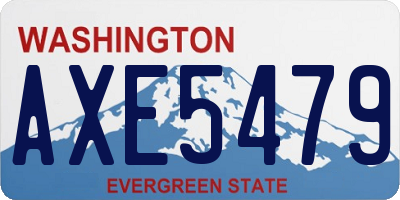 WA license plate AXE5479