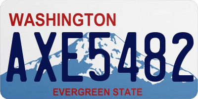 WA license plate AXE5482