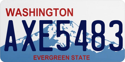 WA license plate AXE5483