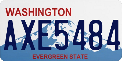 WA license plate AXE5484