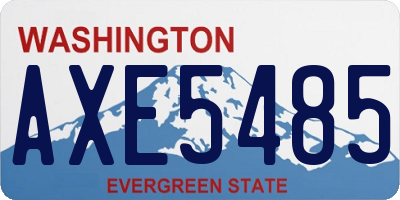 WA license plate AXE5485