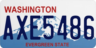 WA license plate AXE5486