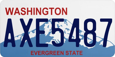 WA license plate AXE5487