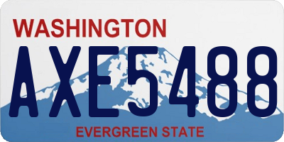 WA license plate AXE5488