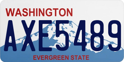 WA license plate AXE5489