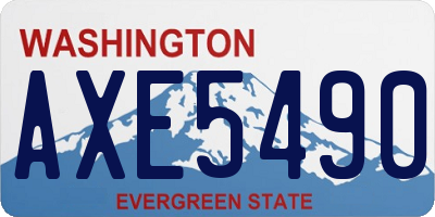 WA license plate AXE5490