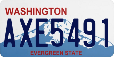 WA license plate AXE5491