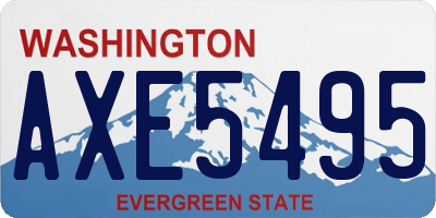 WA license plate AXE5495