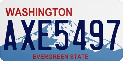 WA license plate AXE5497