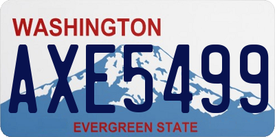 WA license plate AXE5499