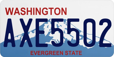 WA license plate AXE5502