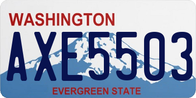 WA license plate AXE5503