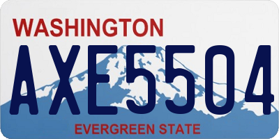 WA license plate AXE5504