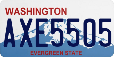 WA license plate AXE5505