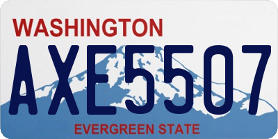 WA license plate AXE5507