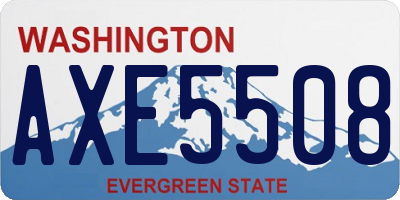 WA license plate AXE5508