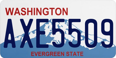 WA license plate AXE5509