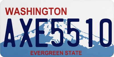 WA license plate AXE5510