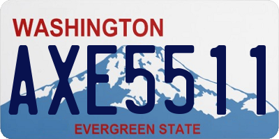 WA license plate AXE5511