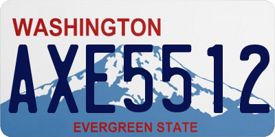 WA license plate AXE5512