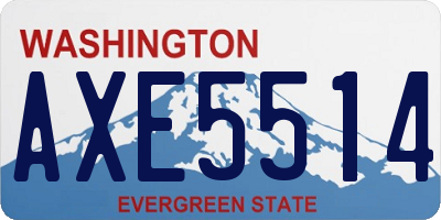WA license plate AXE5514