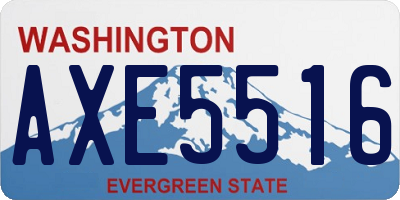 WA license plate AXE5516