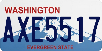 WA license plate AXE5517