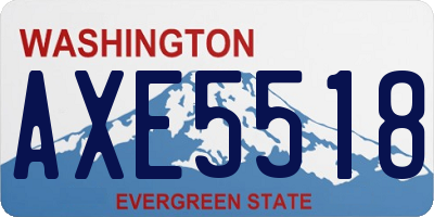 WA license plate AXE5518