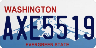 WA license plate AXE5519