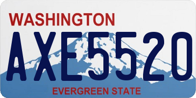WA license plate AXE5520