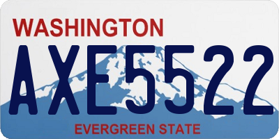 WA license plate AXE5522
