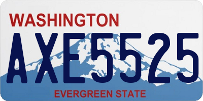 WA license plate AXE5525