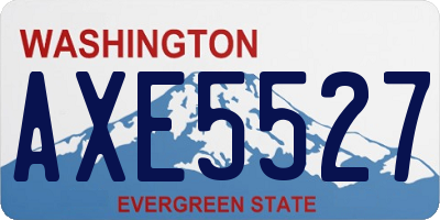 WA license plate AXE5527