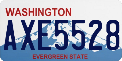 WA license plate AXE5528