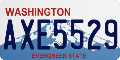 WA license plate AXE5529