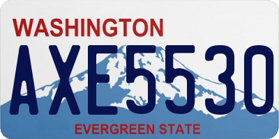 WA license plate AXE5530