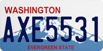 WA license plate AXE5531